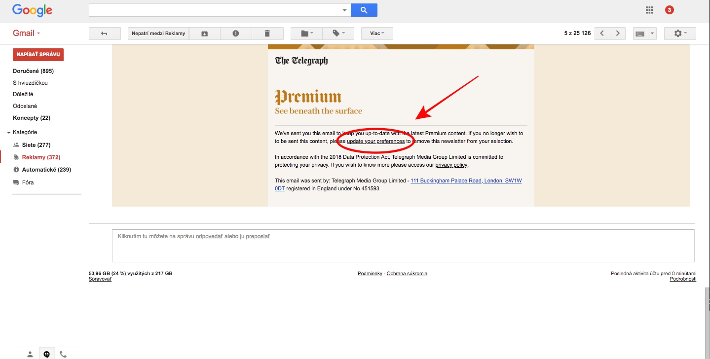 Spam v Gmaili