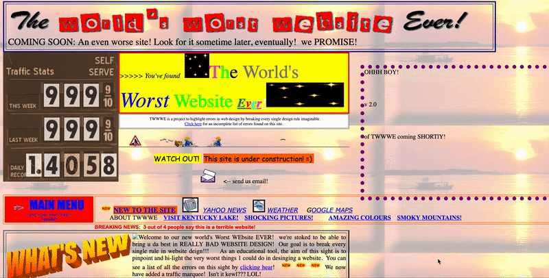 Najškaredší web