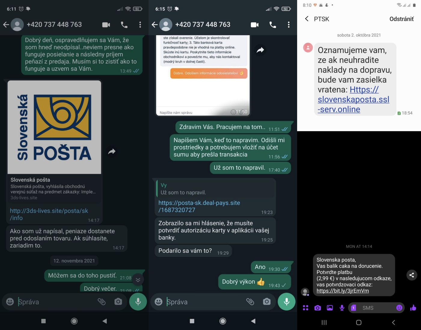 Podvod slovenská pošta